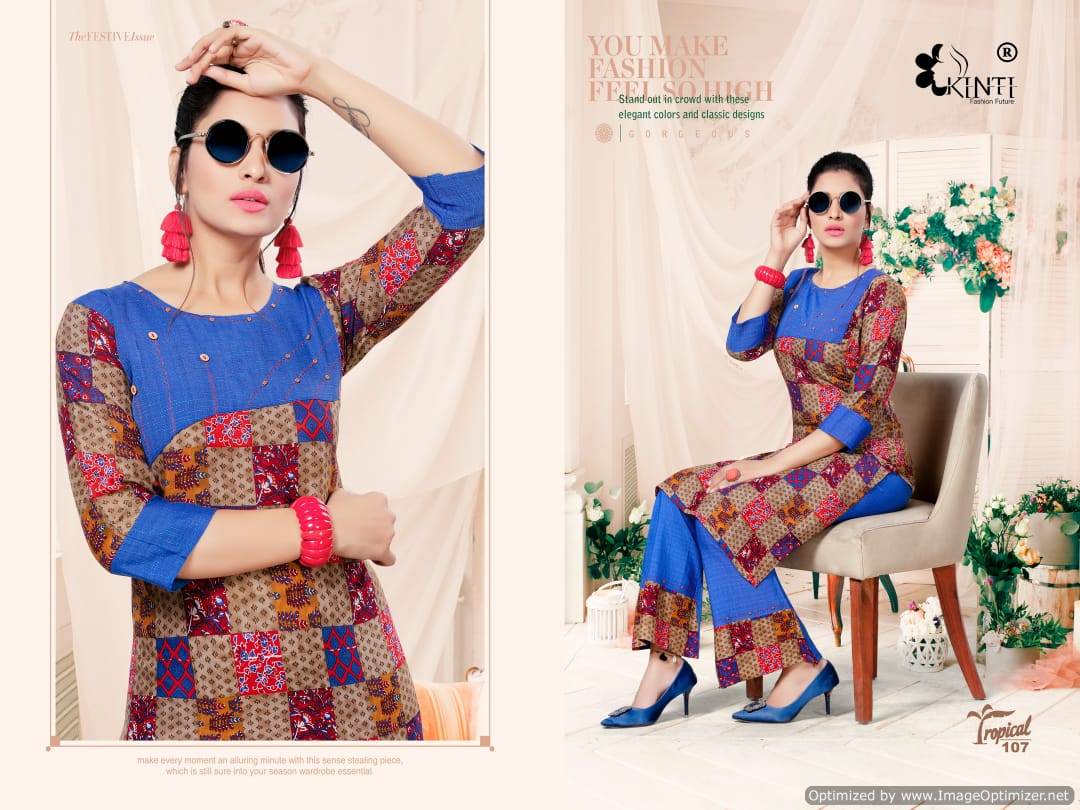 Tropical By Fashion Talk Party Wear Kurti With Pant Collection
