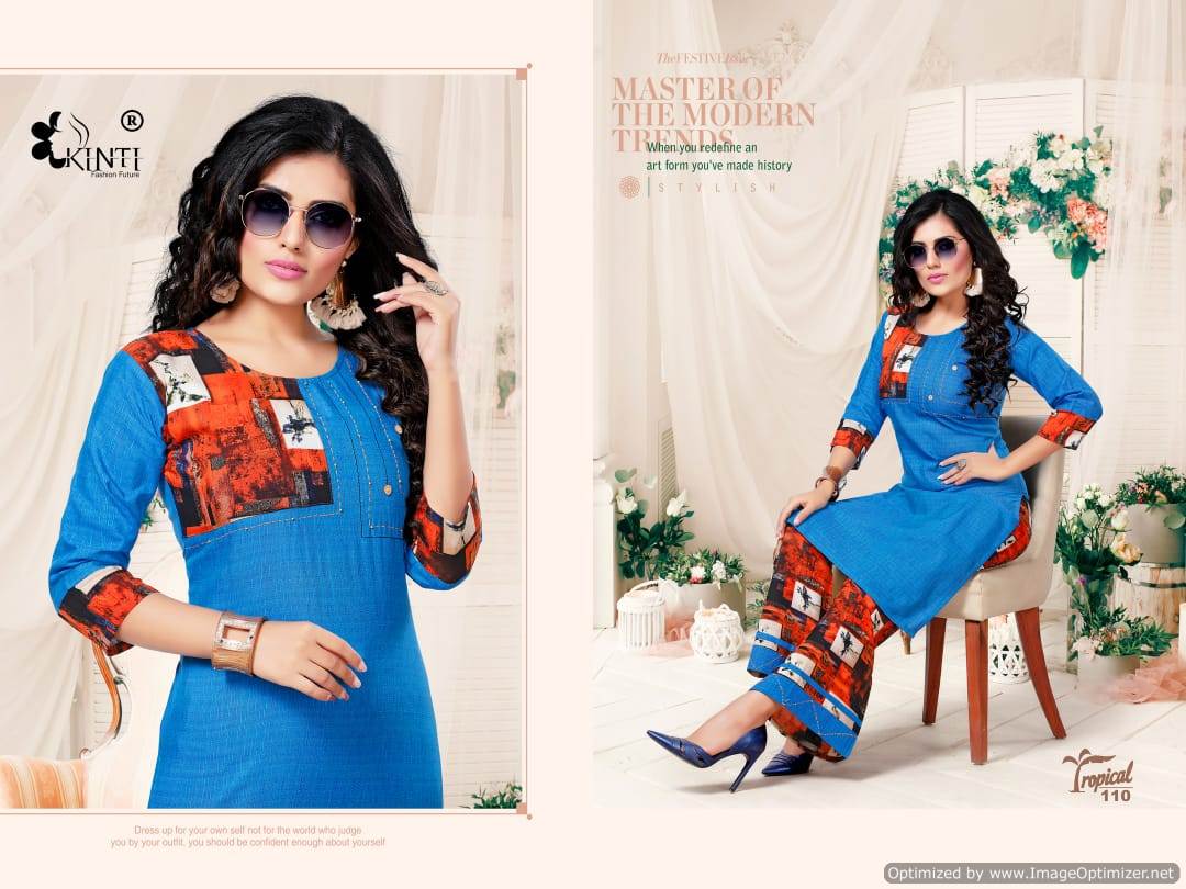 Tropical By Fashion Talk Party Wear Kurti With Pant Collection
