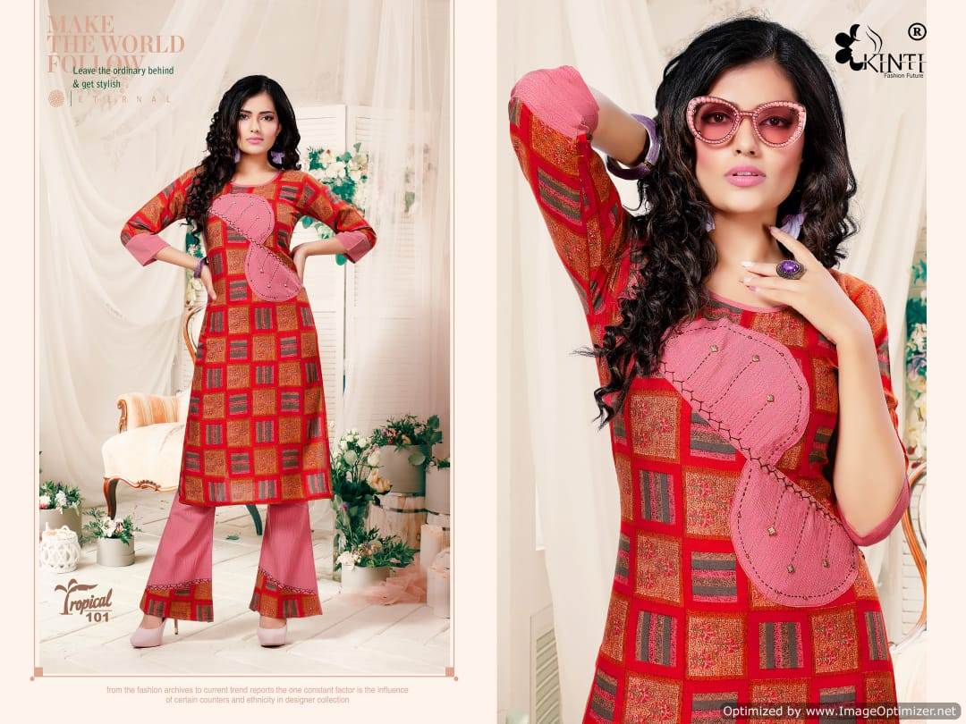 Tropical By Fashion Talk Party Wear Kurti With Pant Collection