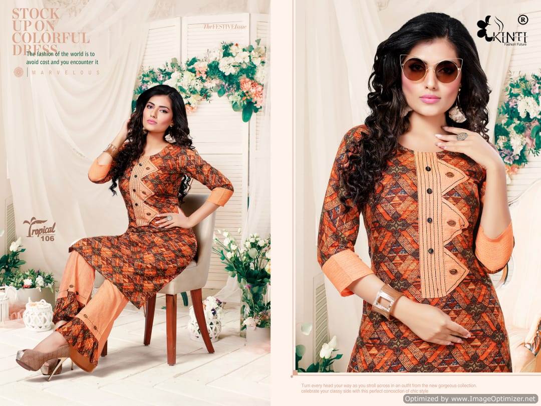 Tropical By Fashion Talk Party Wear Kurti With Pant Collection