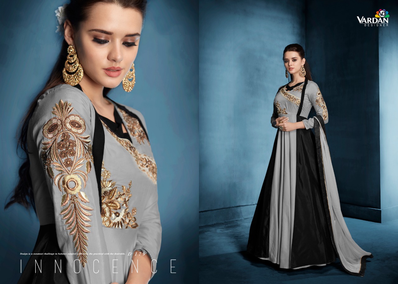 Navya Vol 8 By Vardan Designer Long Party Wear Gown Catalogue