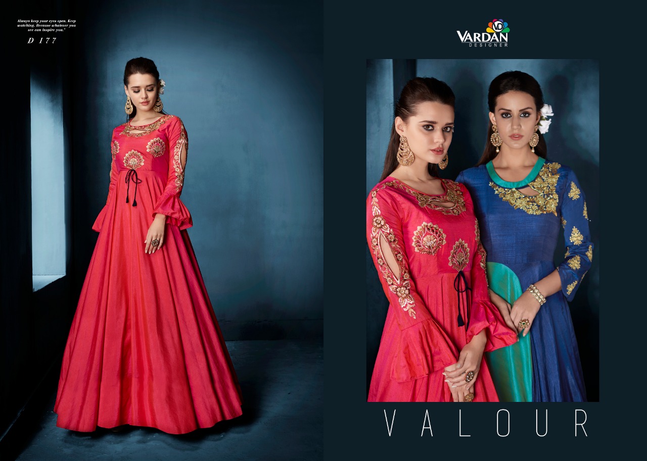 Navya Vol 8 By Vardan Designer Long Party Wear Gown Catalogue