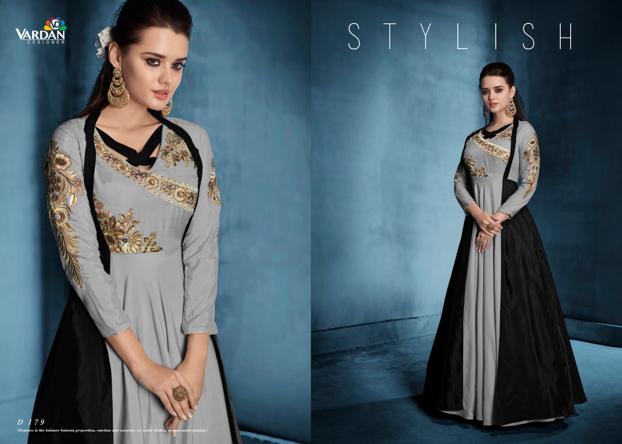 Navya Vol 8 By Vardan Designer Long Party Wear Gown Catalogue