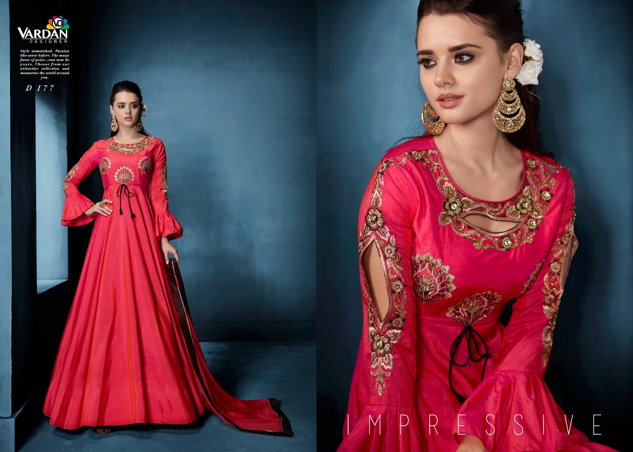Navya Vol 8 By Vardan Designer Long Party Wear Gown Catalogue