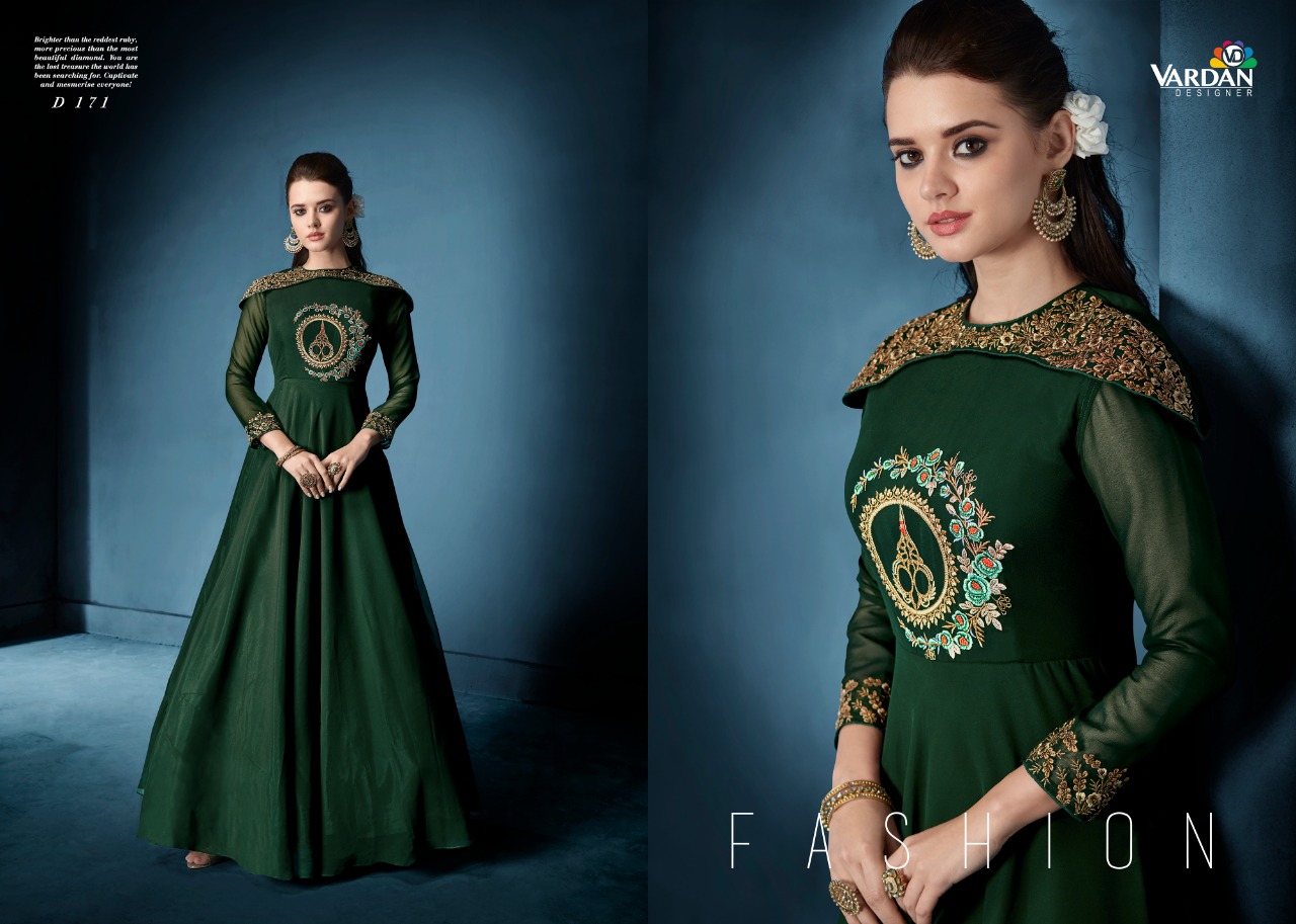 Navya Vol 8 By Vardan Designer Long Party Wear Gown Catalogue