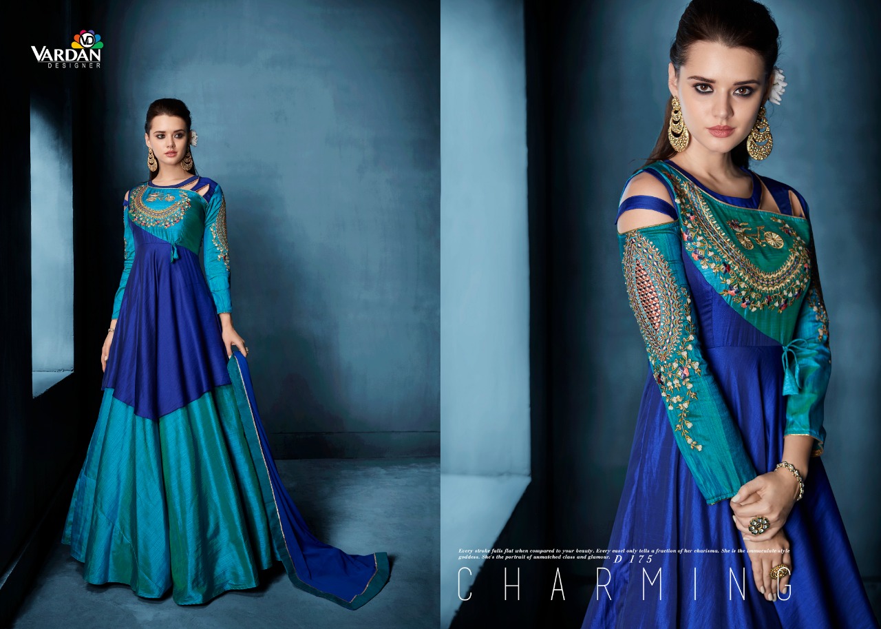 Navya Vol 8 By Vardan Designer Long Party Wear Gown Catalogue