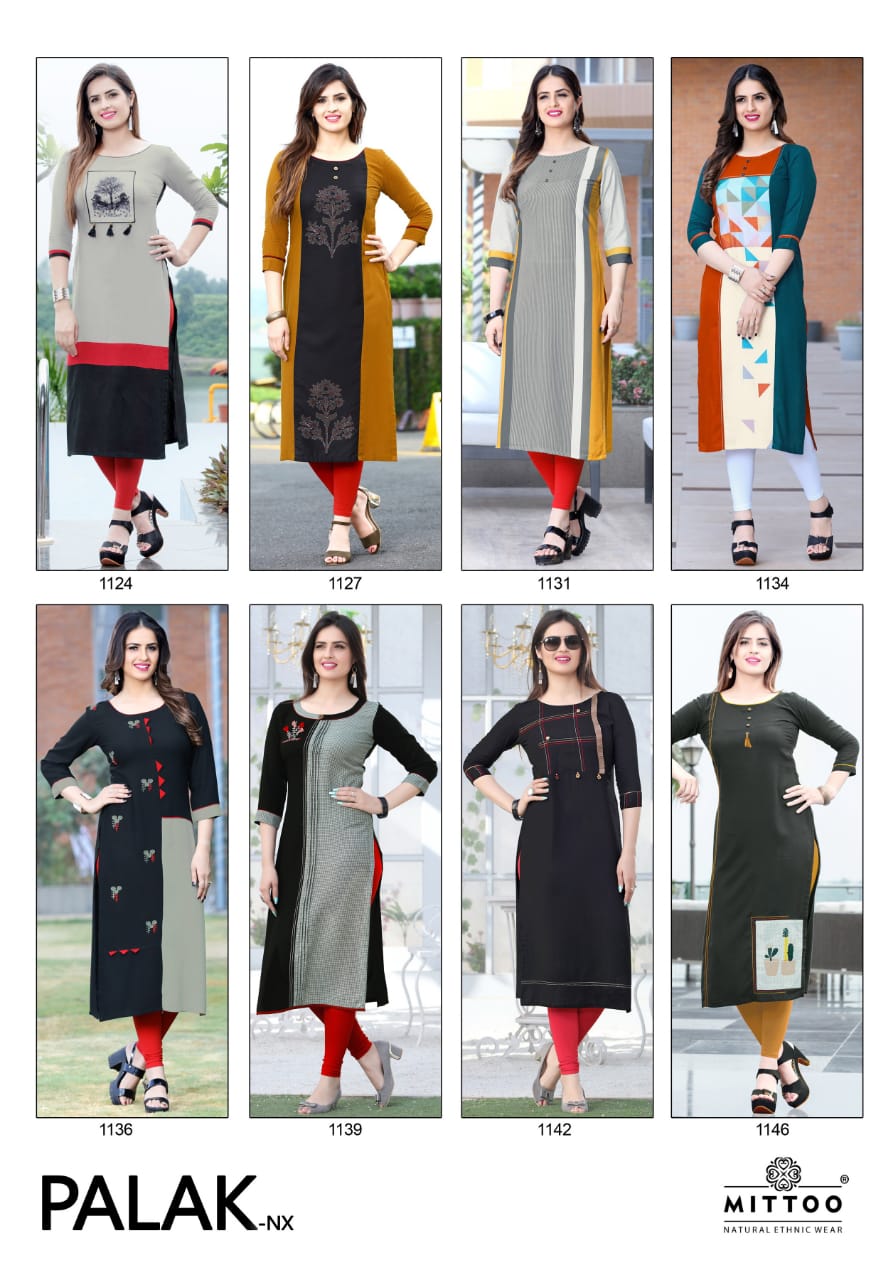 Palak Vol : Nx By Mittoo Causal Wear Designer Kurti Collections