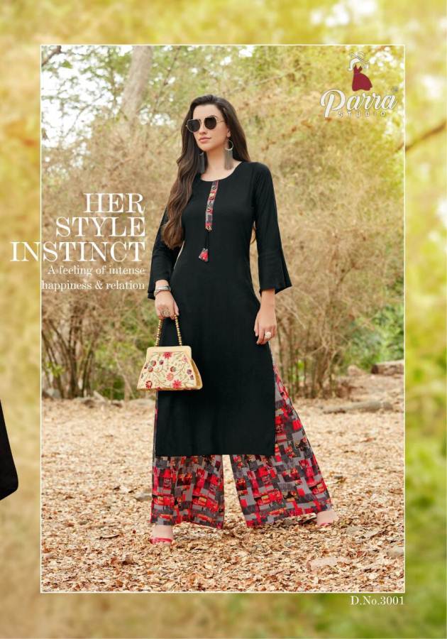 Zurri  Vol 3 Parra Studio Printed  Kurti With Plazzo Catalogue