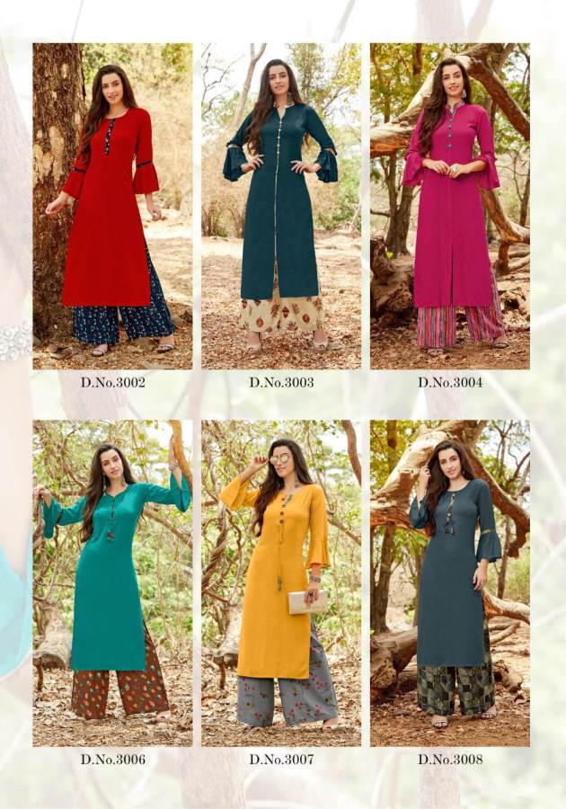 Zurri  Vol 3 Parra Studio Printed  Kurti With Plazzo Catalogue