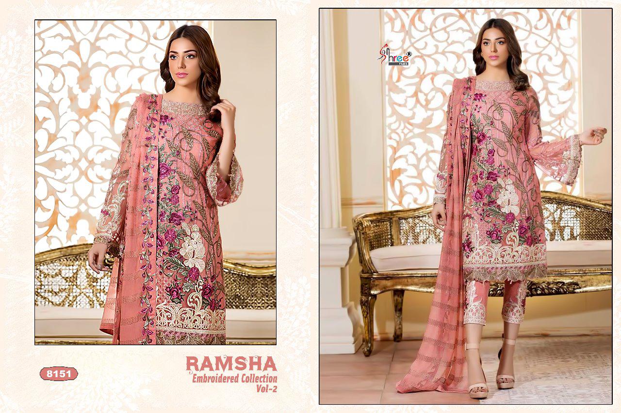Shree Fabs By Ramsha Embroidered 2 Pakistani Salwar Suit Catalogue