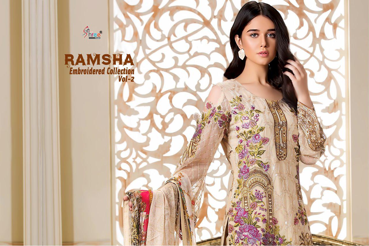 Shree Fabs By Ramsha Embroidered 2 Pakistani Salwar Suit Catalogue