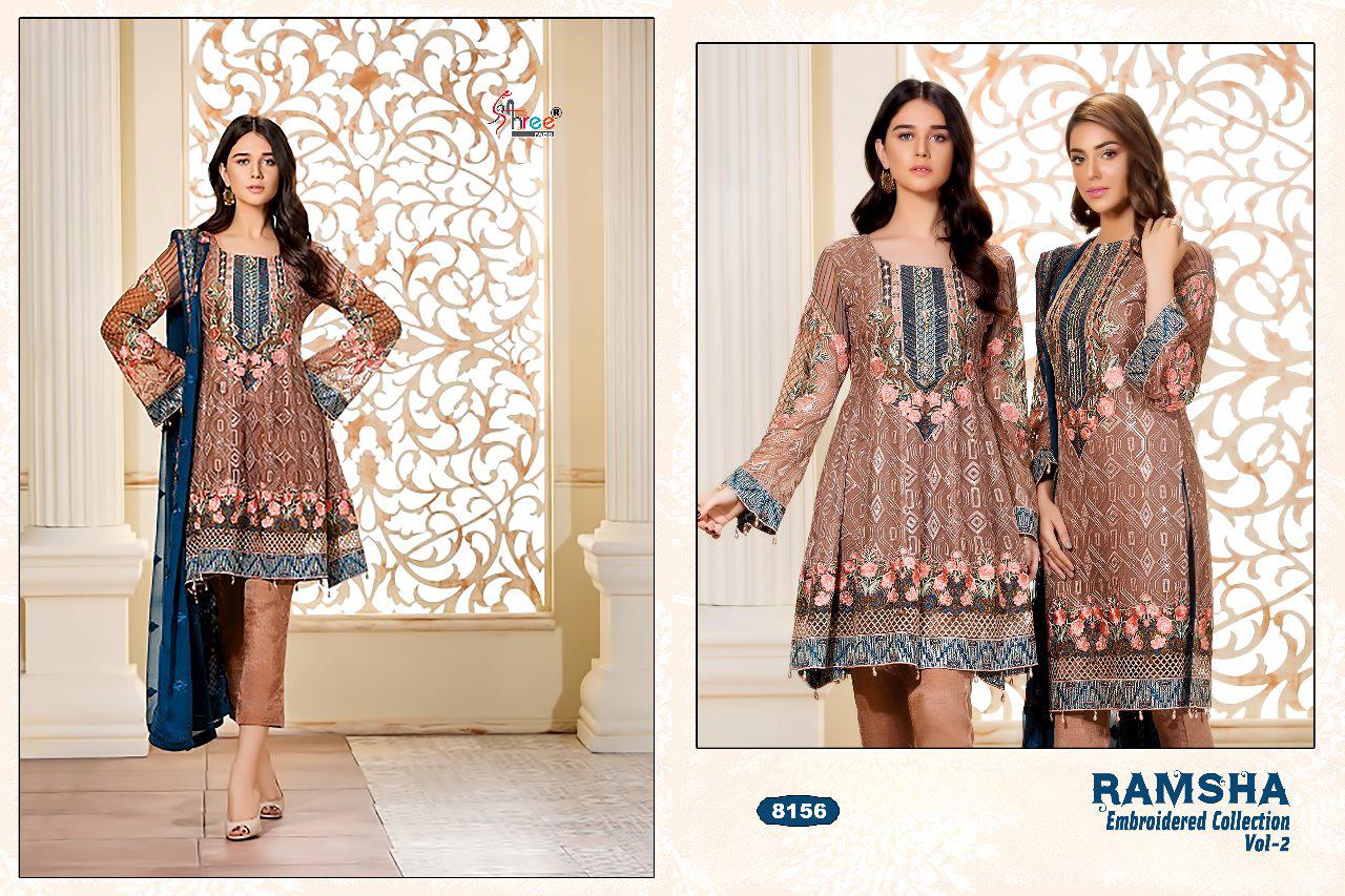 Shree Fabs By Ramsha Embroidered 2 Pakistani Salwar Suit Catalogue