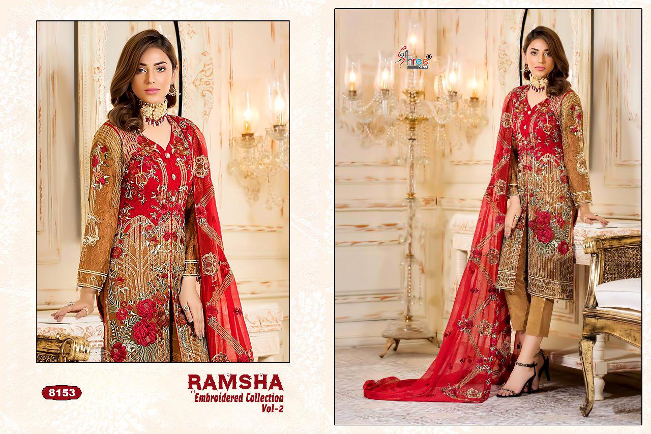 Shree Fabs By Ramsha Embroidered 2 Pakistani Salwar Suit Catalogue
