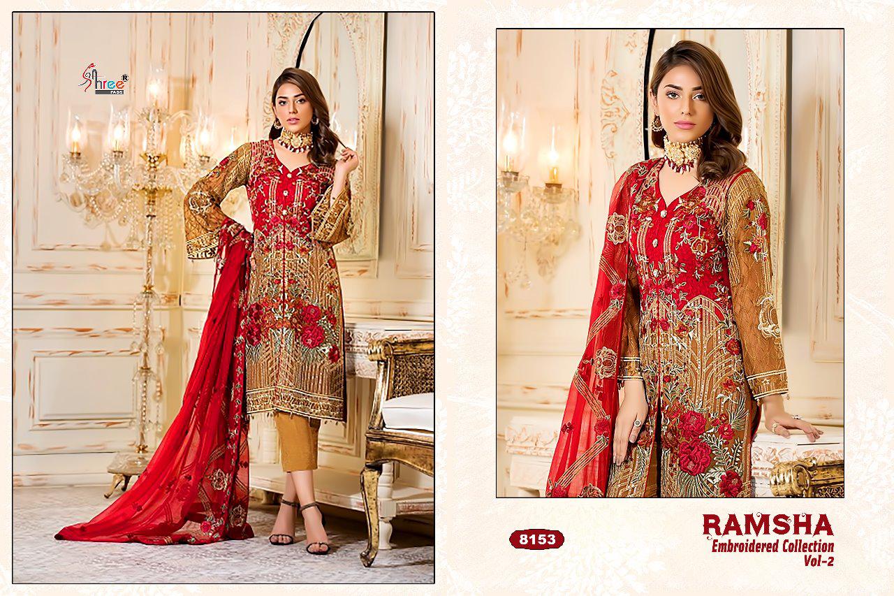 Shree Fabs By Ramsha Embroidered 2 Pakistani Salwar Suit Catalogue