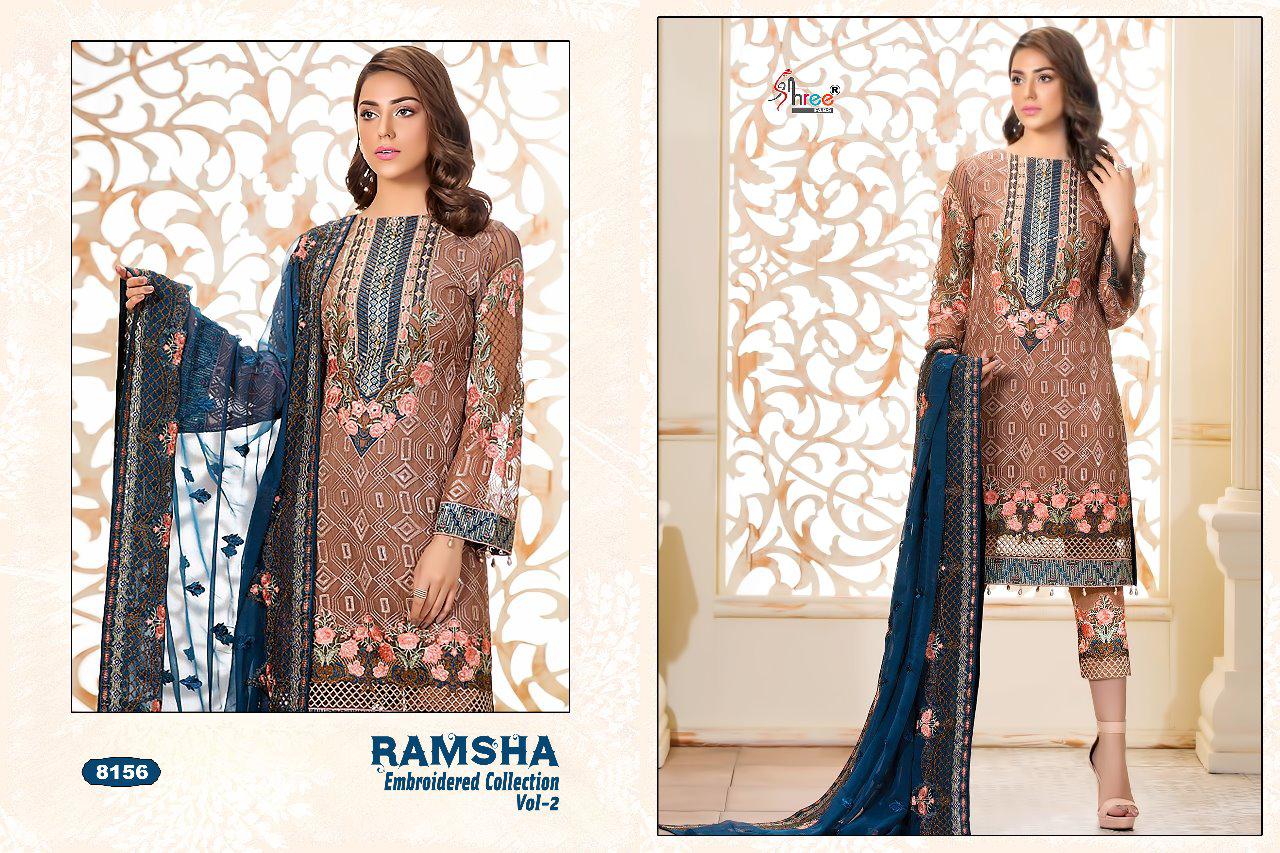 Shree Fabs By Ramsha Embroidered 2 Pakistani Salwar Suit Catalogue