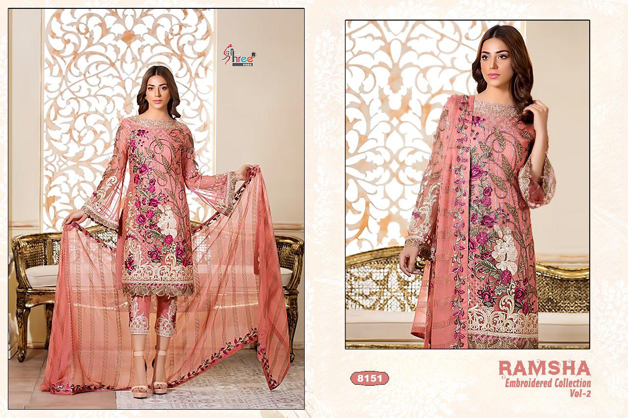 Shree Fabs By Ramsha Embroidered 2 Pakistani Salwar Suit Catalogue