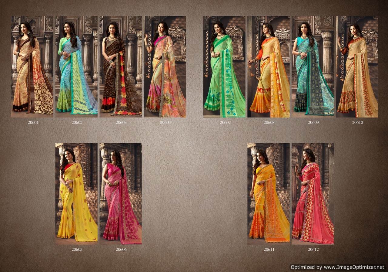 Sanskar By  Manorama Designer Printed Georgette Sarees Collections