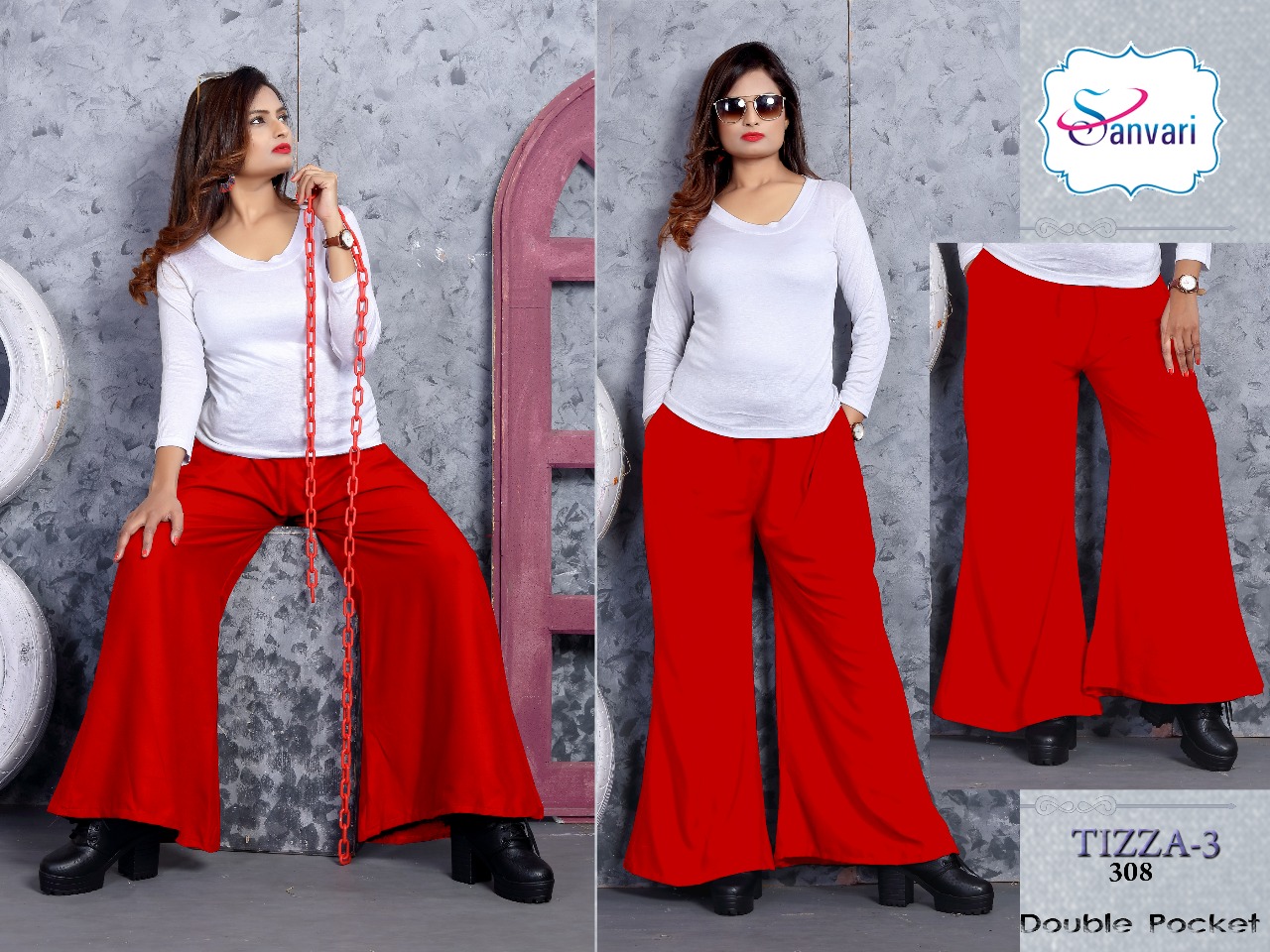 Tizza Vol 3 By Sanavri Fashion Rayon Palazzo Catalogue