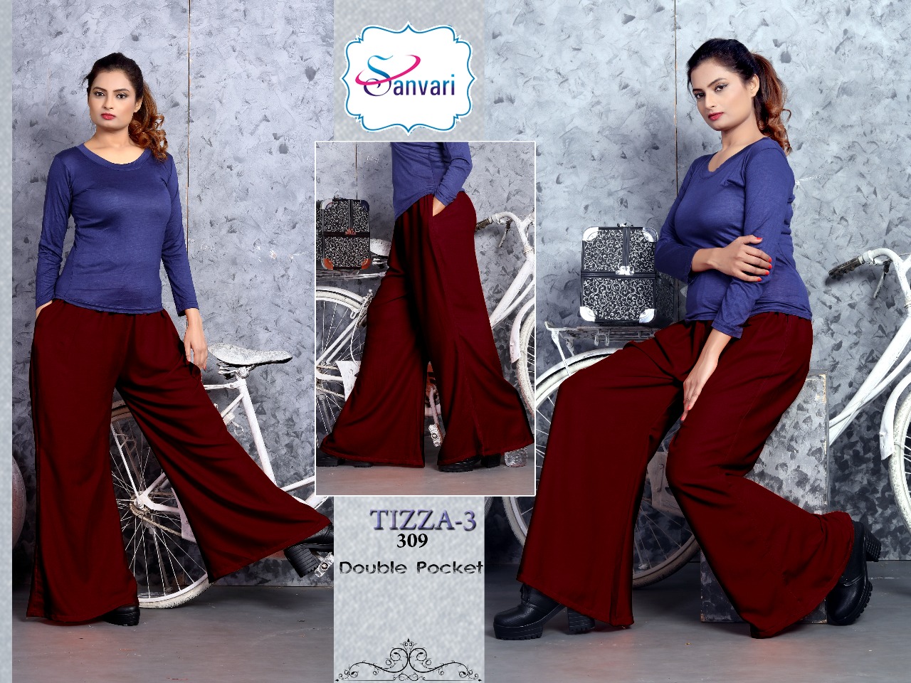 Tizza Vol 3 By Sanavri Fashion Rayon Palazzo Catalogue