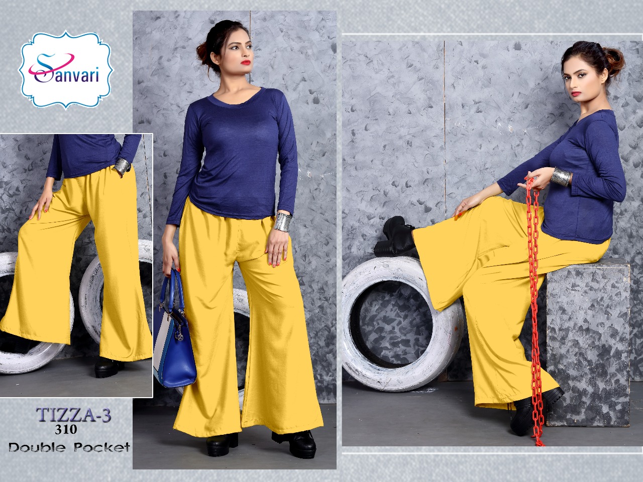Tizza Vol 3 By Sanavri Fashion Rayon Palazzo Catalogue