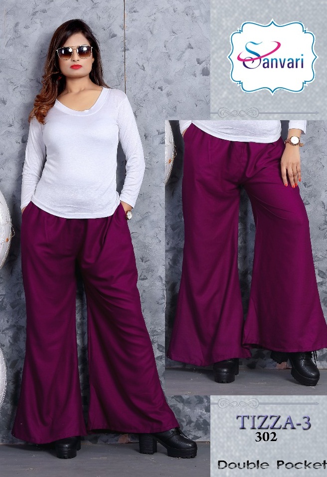 Tizza Vol 3 By Sanavri Fashion Rayon Palazzo Catalogue