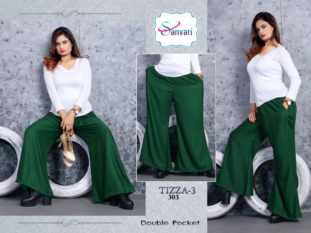 Tizza Vol 3 By Sanavri Fashion Rayon Palazzo Catalogue