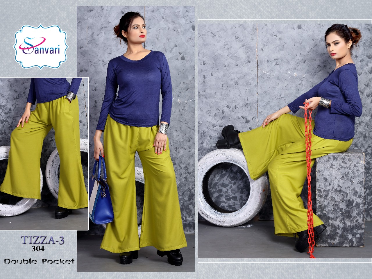 Tizza Vol 3 By Sanavri Fashion Rayon Palazzo Catalogue