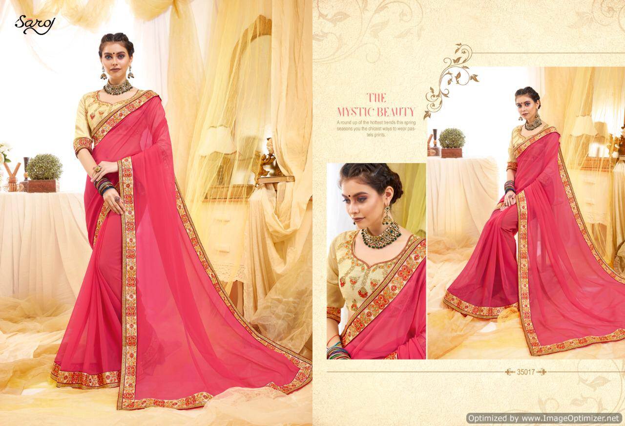 Anjali Vol 3 By Saroj Georgette Printed Saree Catalogue