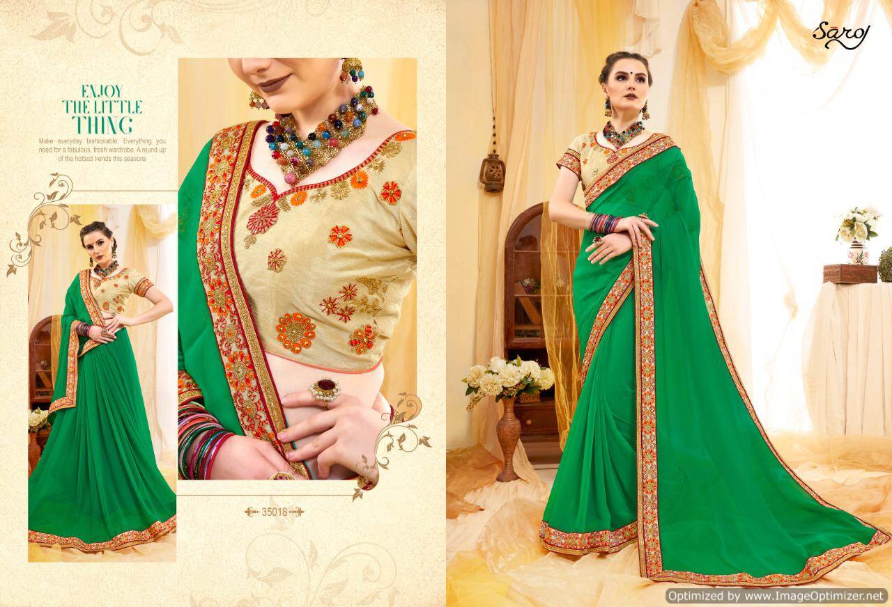 Anjali Vol 3 By Saroj Georgette Printed Saree Catalogue