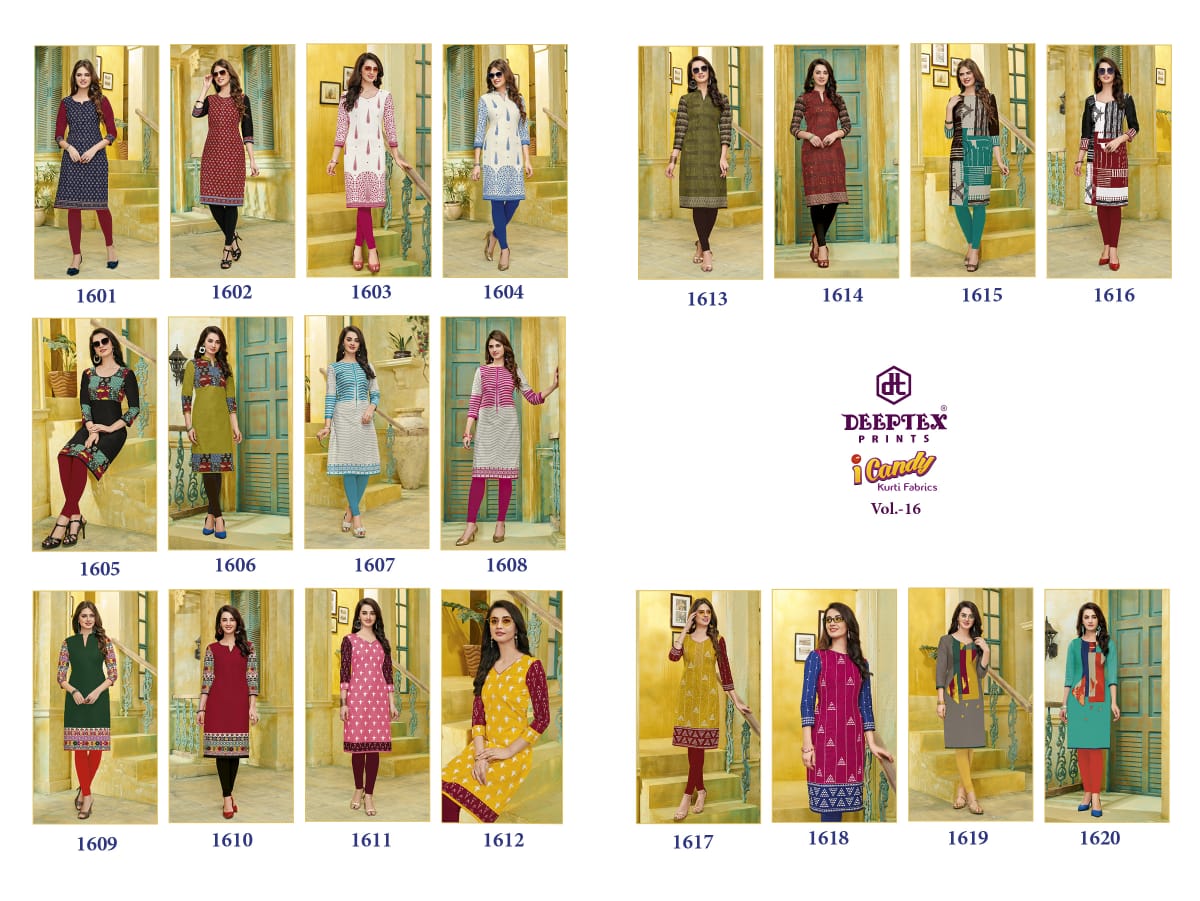 Candy Vol 16 By Deeptex I  Pure Cotton Printed Kurti Catalogue