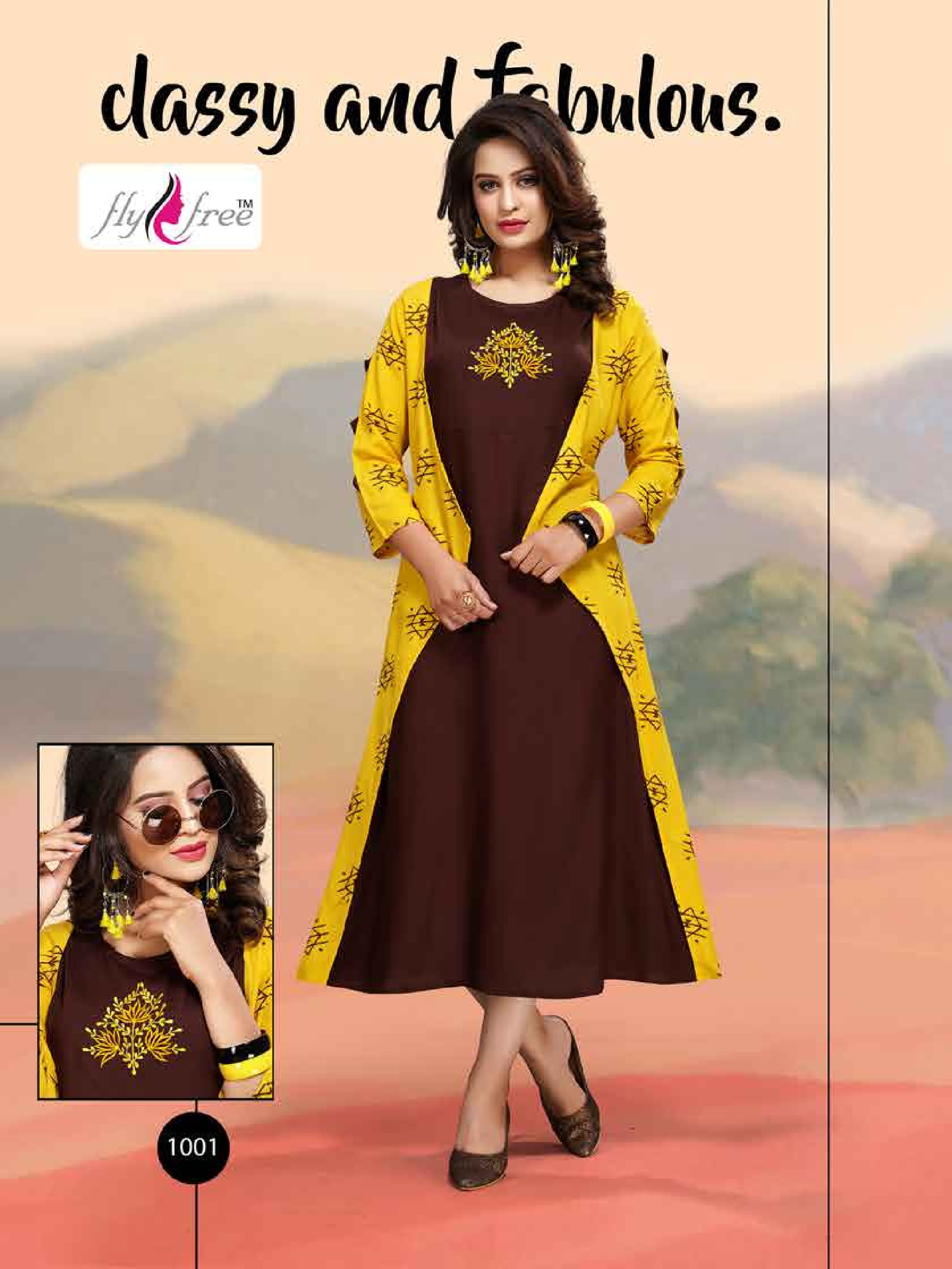 Gazal Vol 2 By Fly Free Designer Kurtis With Shrug Collection