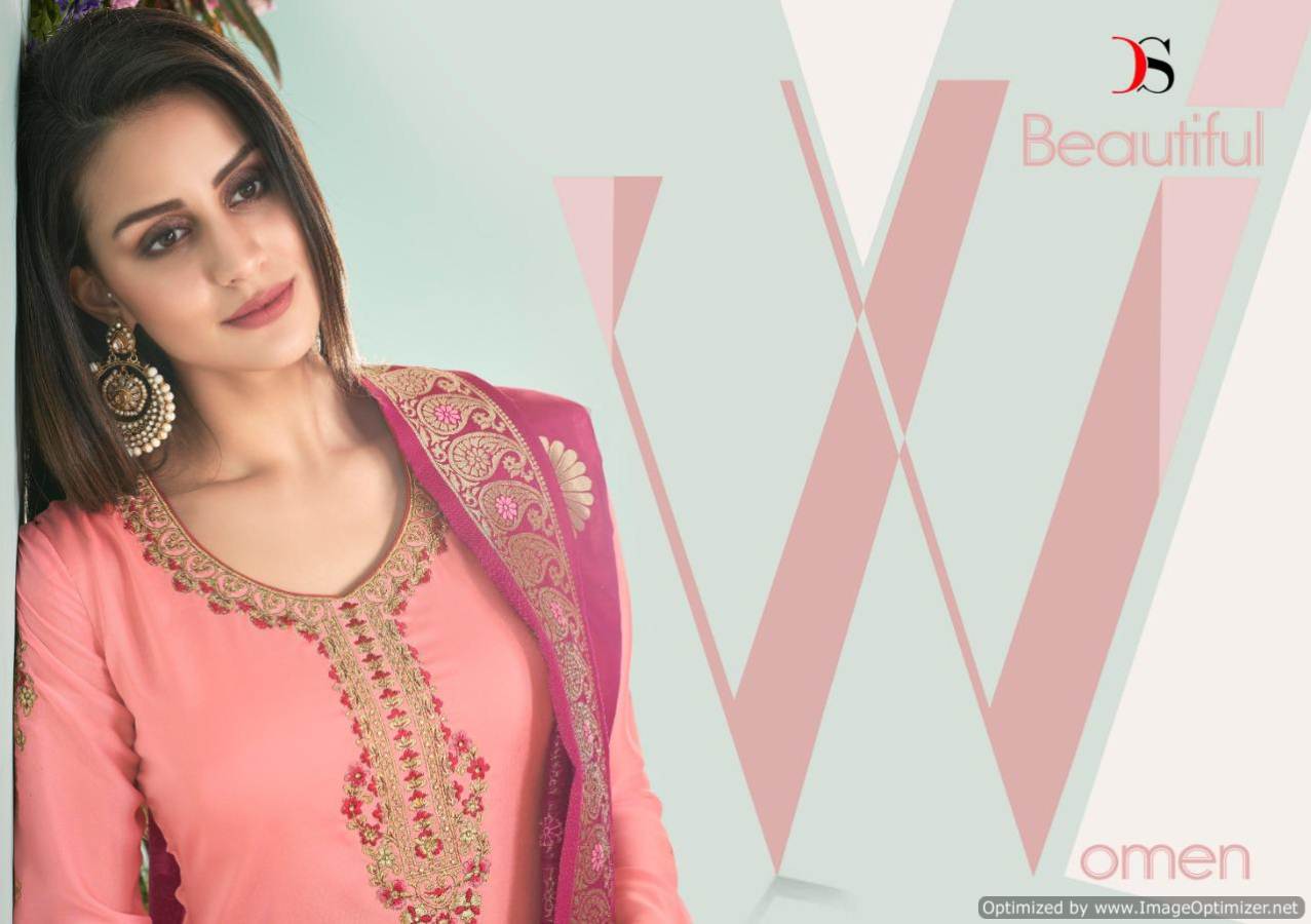 Maahi By Deepsy Designer Satin Georgette Embroidered Salwar Suits Catalogue
