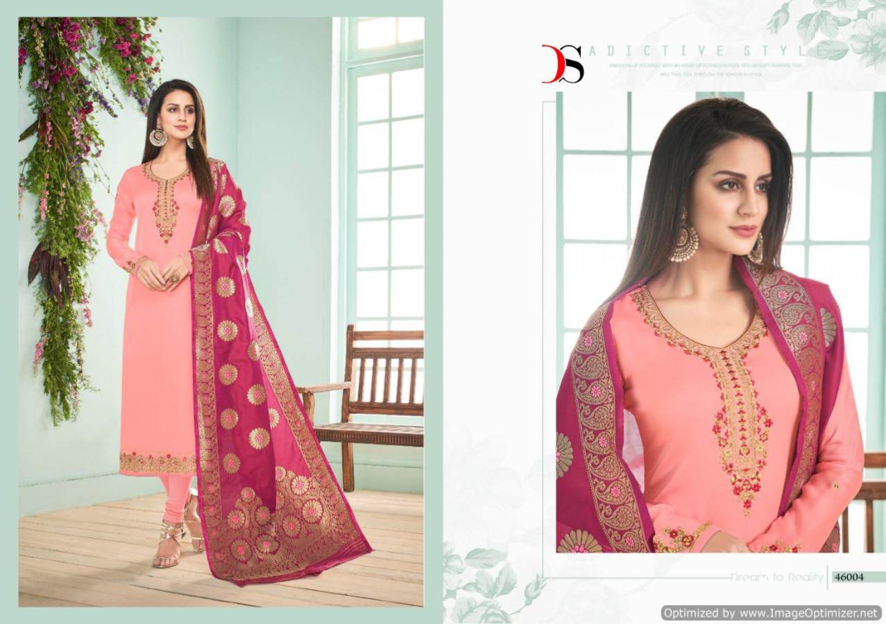 Maahi By Deepsy Designer Satin Georgette Embroidered Salwar Suits Catalogue
