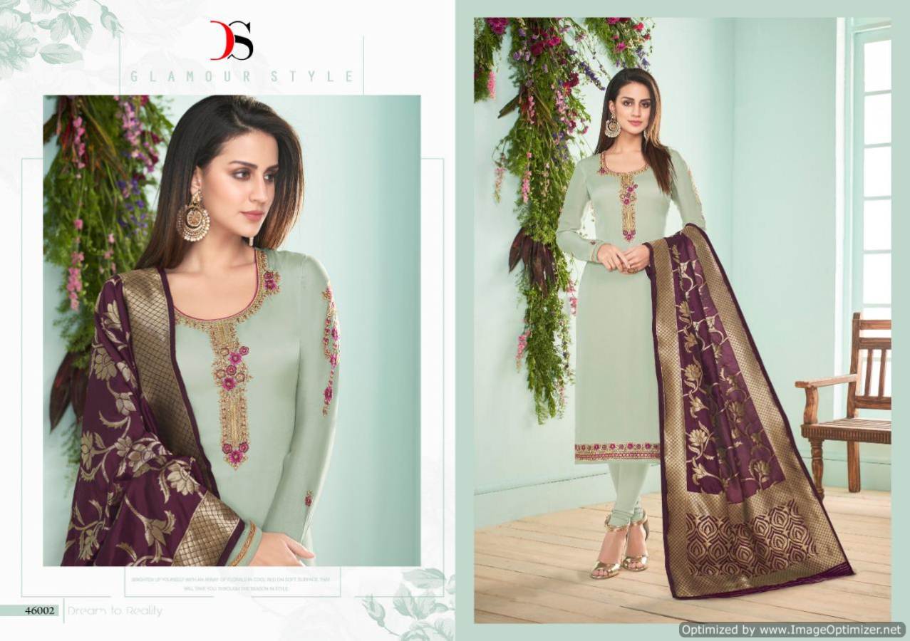 Maahi By Deepsy Designer Satin Georgette Embroidered Salwar Suits Catalogue