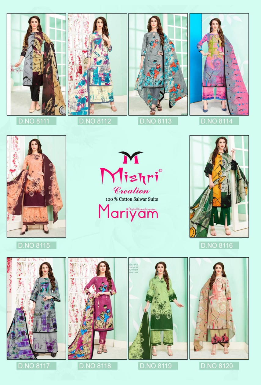 Mariyam Vol 3 By Mishri Cotton Printed Dress Material Catalogue