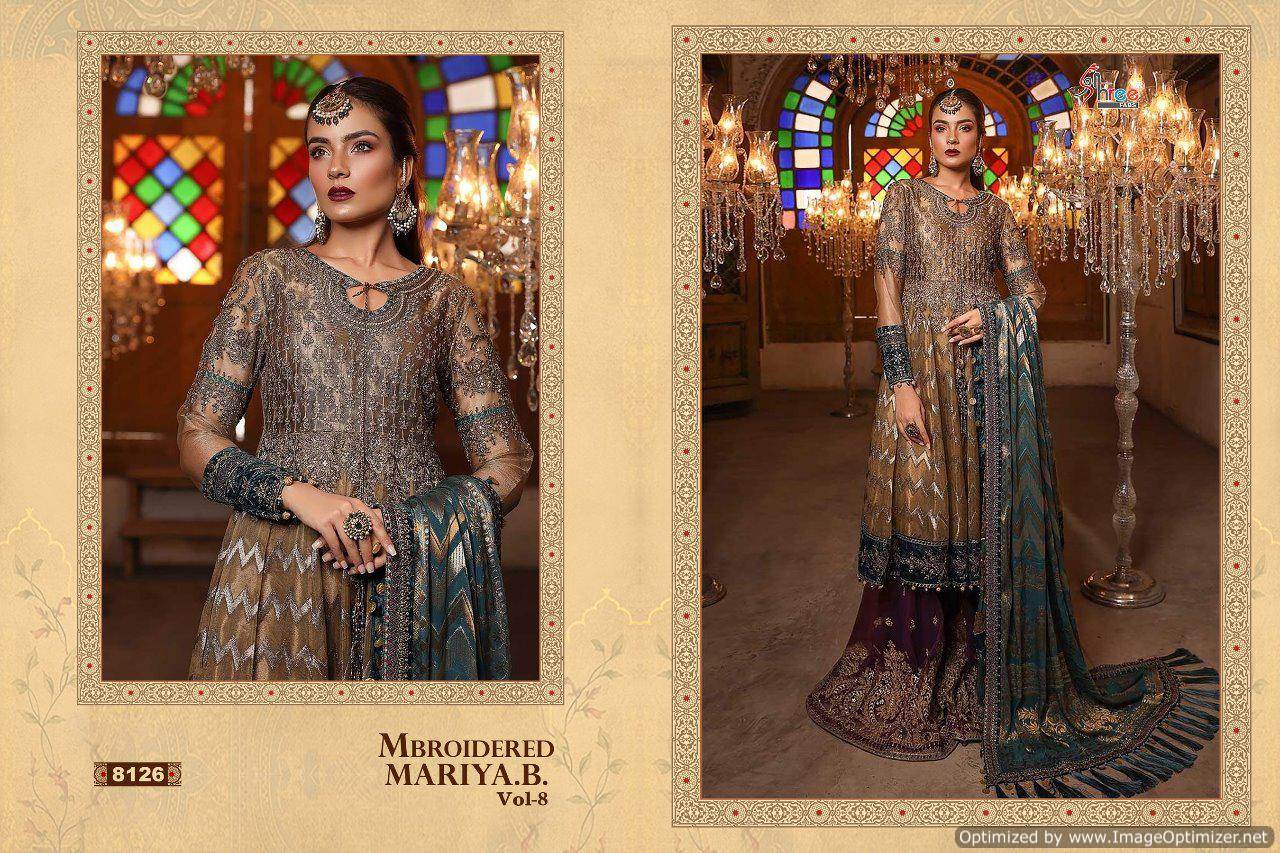Mbroidered Mariya B Vol 8 By Shree Heavy Embroideries Wrok Pakistani Suit Catalogue