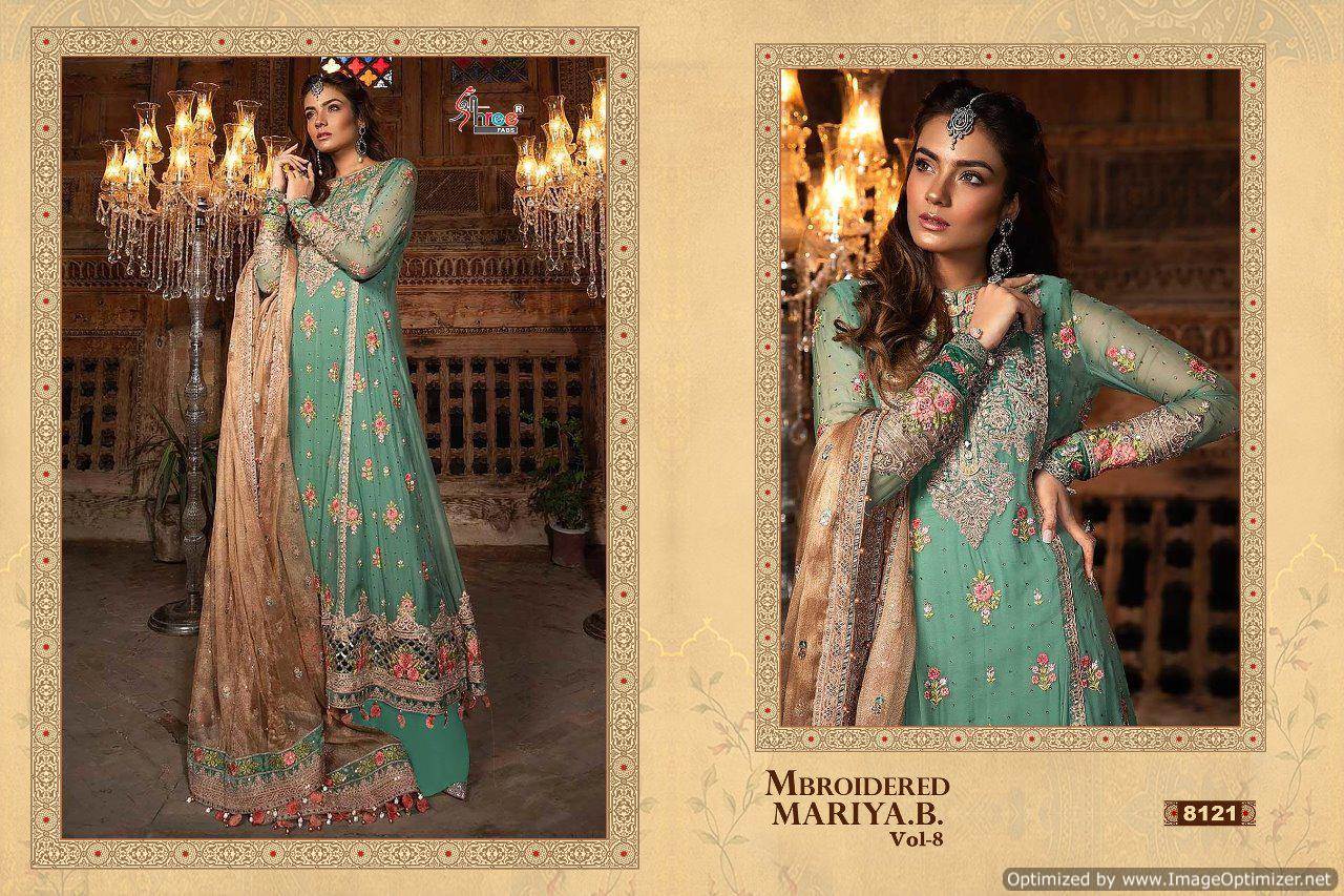Mbroidered Mariya B Vol 8 By Shree Heavy Embroideries Wrok Pakistani Suit Catalogue
