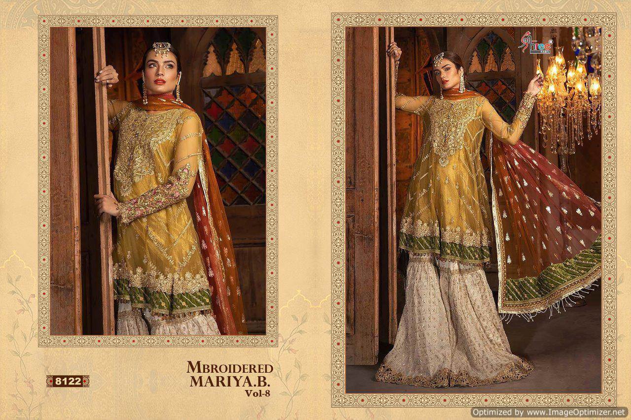 Mbroidered Mariya B Vol 8 By Shree Heavy Embroideries Wrok Pakistani Suit Catalogue