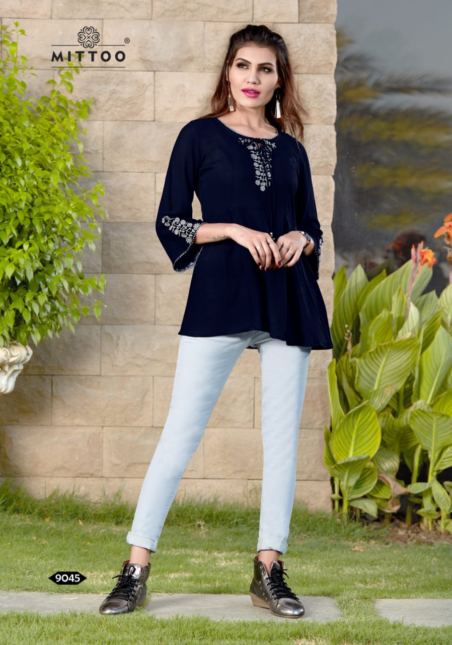 Poorva Vol  6 By Mittoo Rayon Western Top Collection