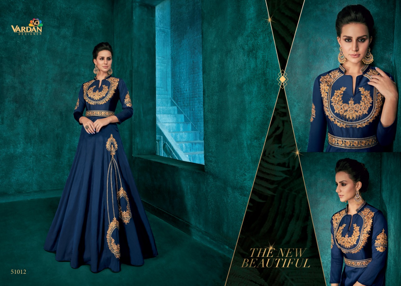 Rozi Vol 1 By Vardan Designer Wedding Wear Long Gown Collection