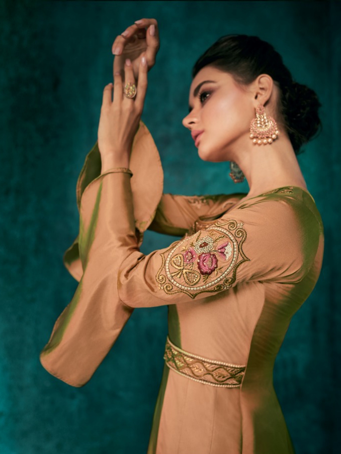 Rozi Vol 1 By Vardan Designer Wedding Wear Long Gown Collection