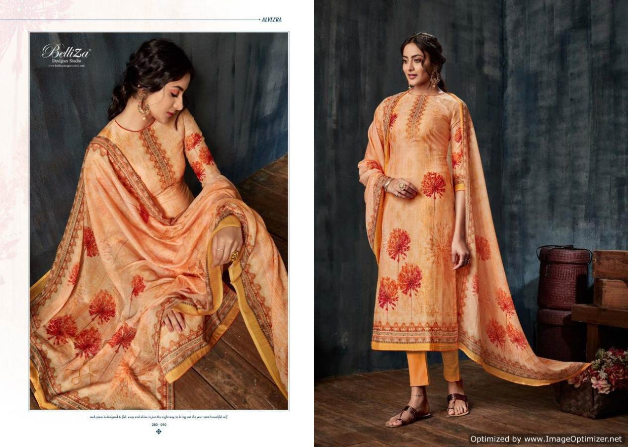 Alveera By Belliza Pure Muslin Silk Digital Printed Dress Material Collection
