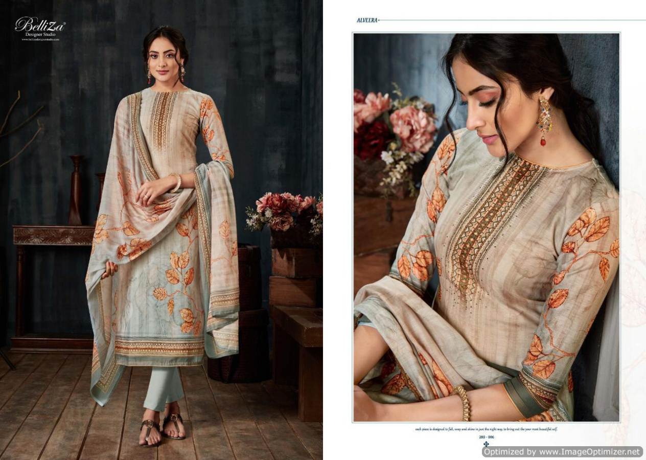 Alveera By Belliza Pure Muslin Silk Digital Printed Dress Material Collection