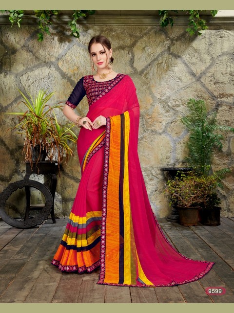 Finn By Kodas Georgette Printed Saree Collection