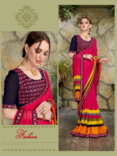 Finn By Kodas Georgette Printed Saree Collection