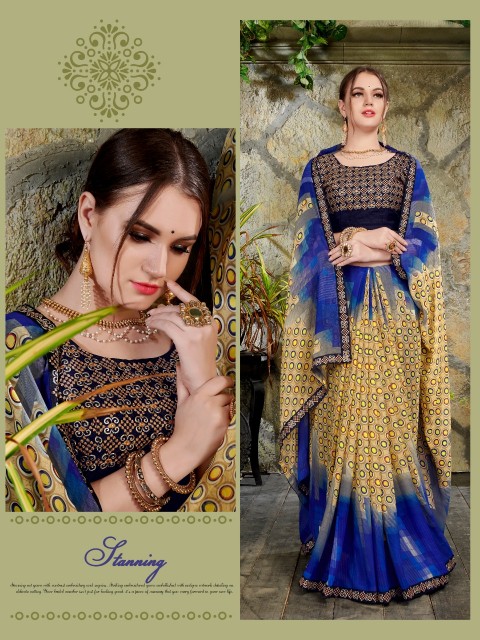 Finn By Kodas Georgette Printed Saree Collection