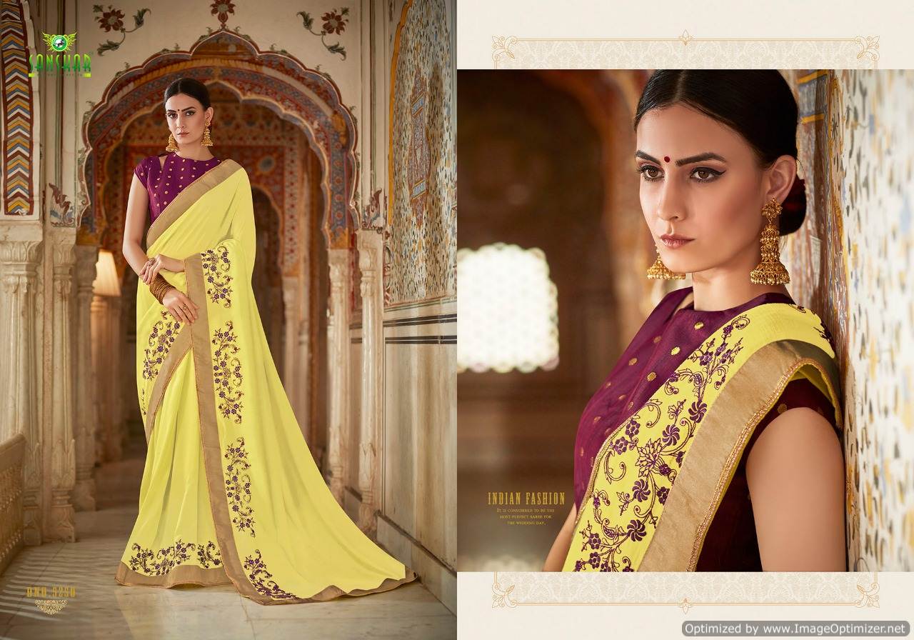 Gaura By Sanskar Designer Chiffon Saree Collection