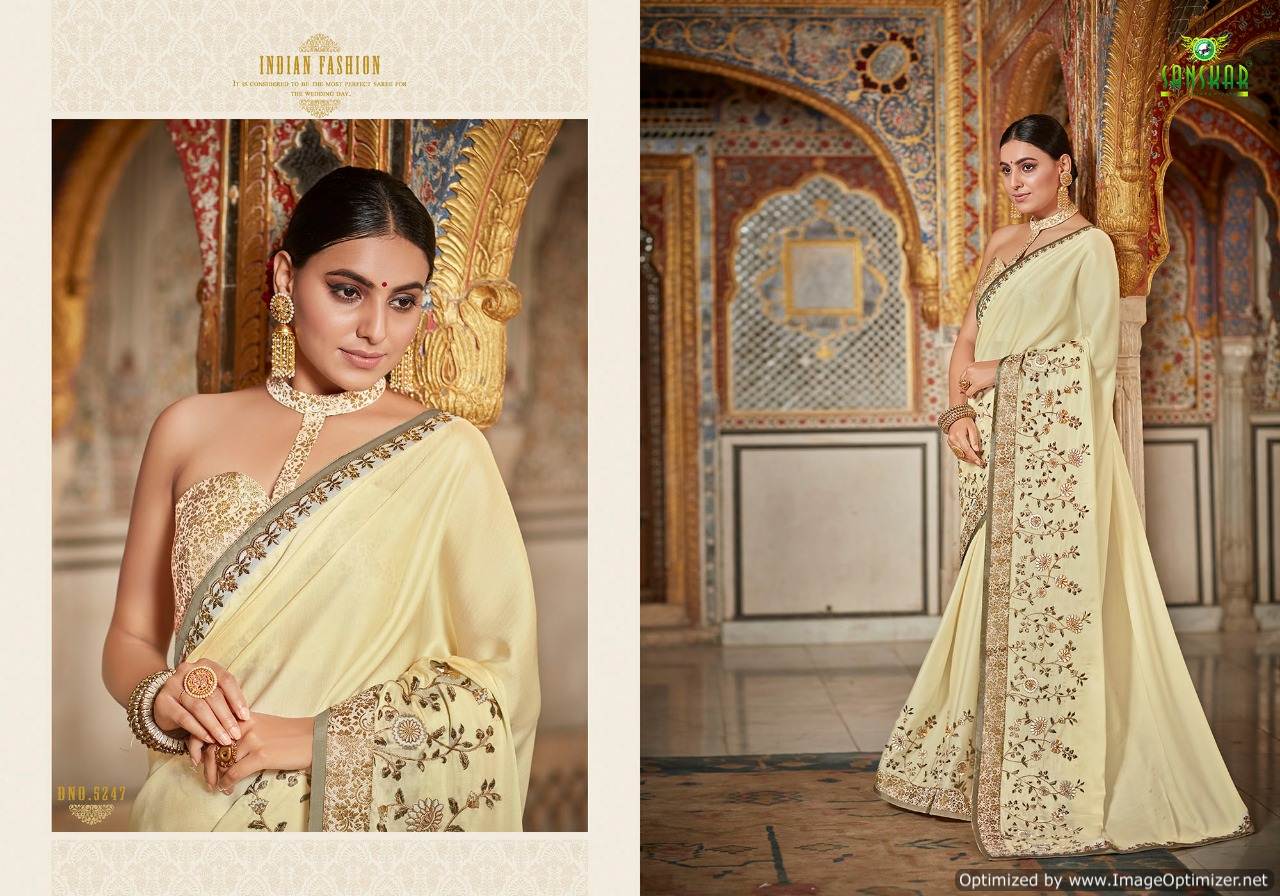 Gaura By Sanskar Designer Chiffon Saree Collection