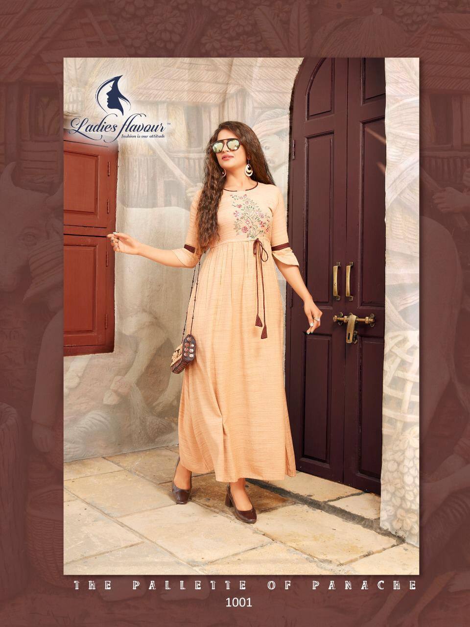 Hashtag By Ladies Flavour Designer Rayon Kurtis Collection