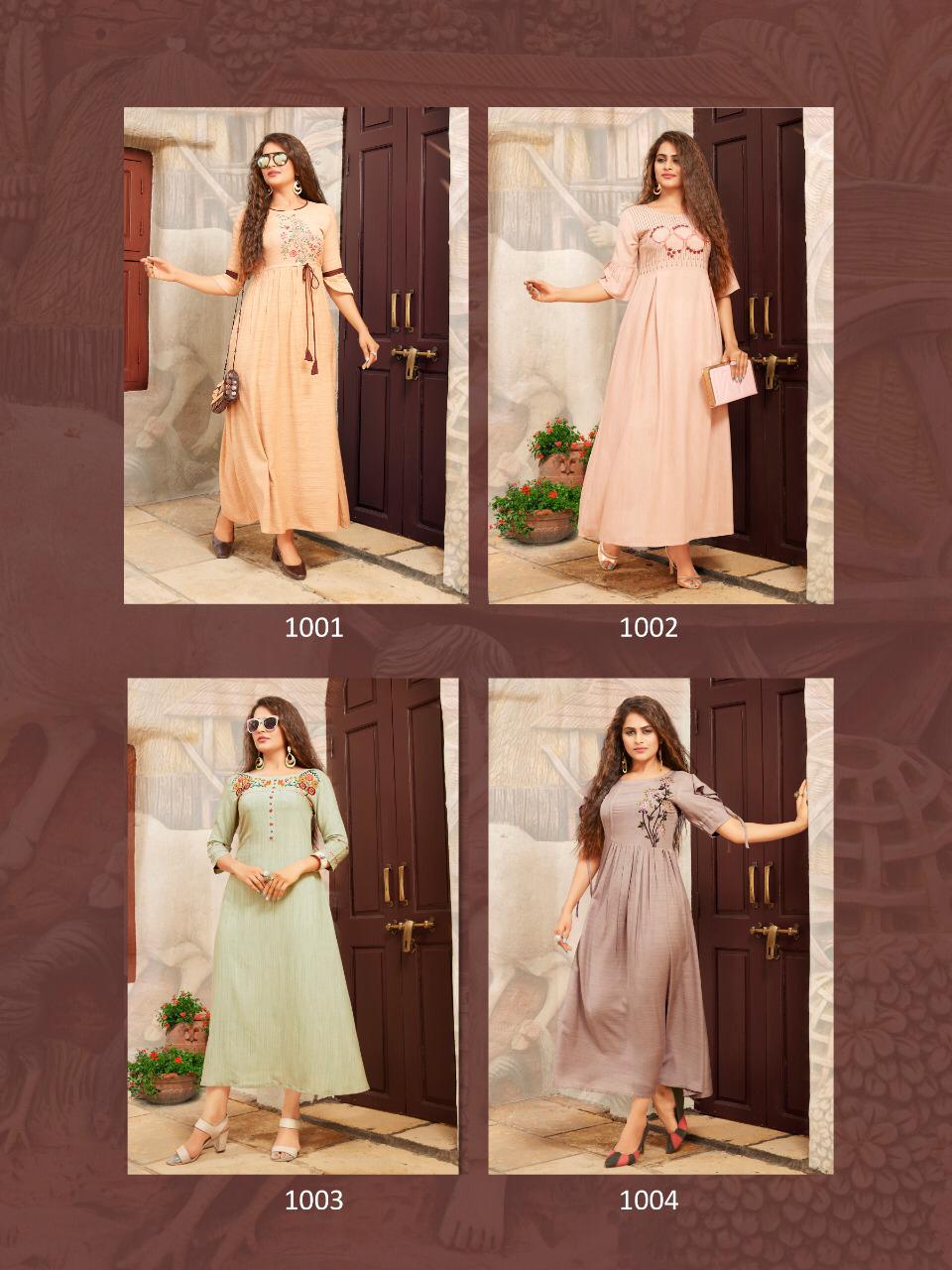 Hashtag By Ladies Flavour Designer Rayon Kurtis Collection